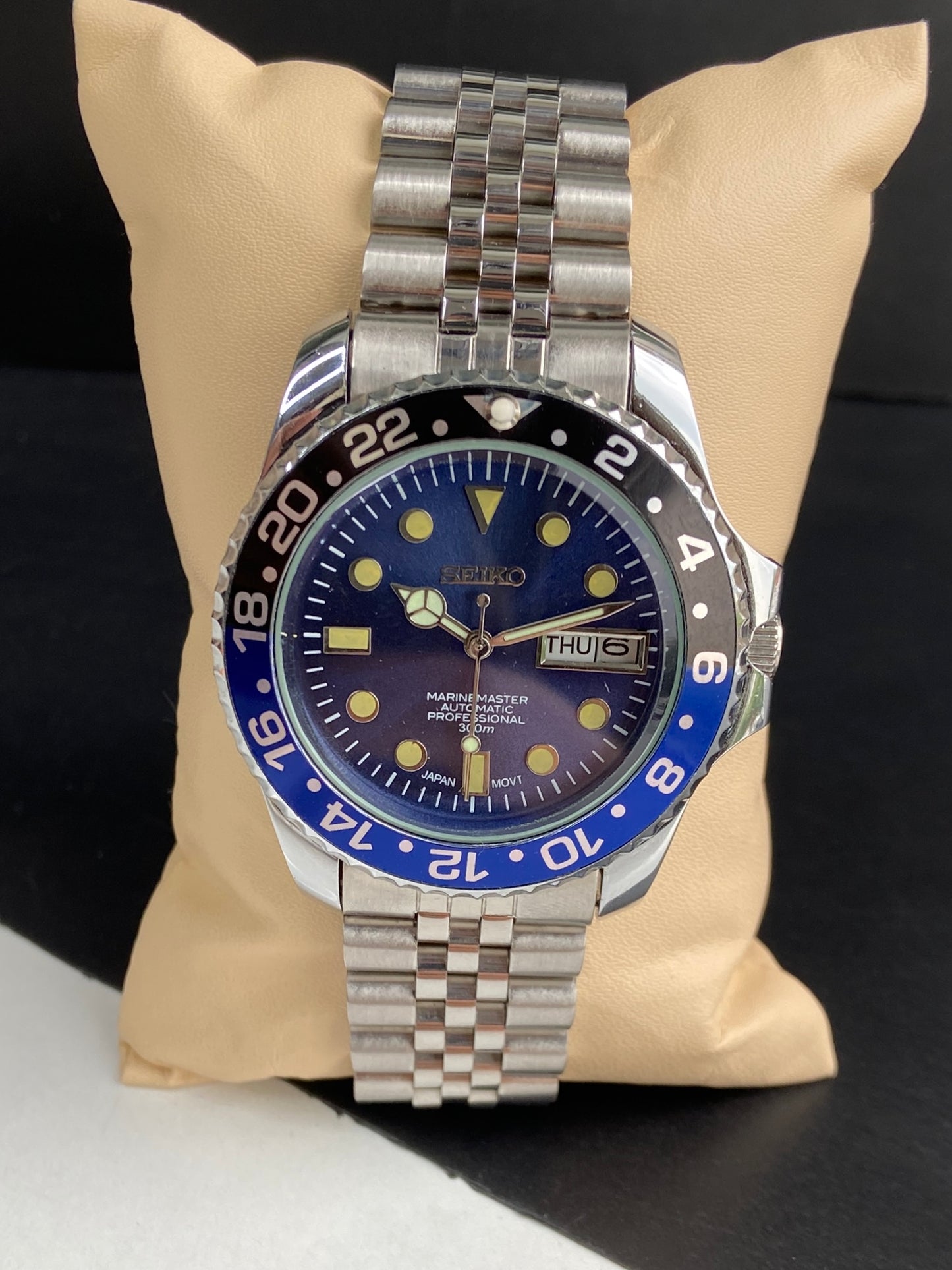 Vintage Seiko Marine Master Automatic Blue Face Cal. 6309 17 Jewels Rotating Bezel Men's Wrist Watch E76