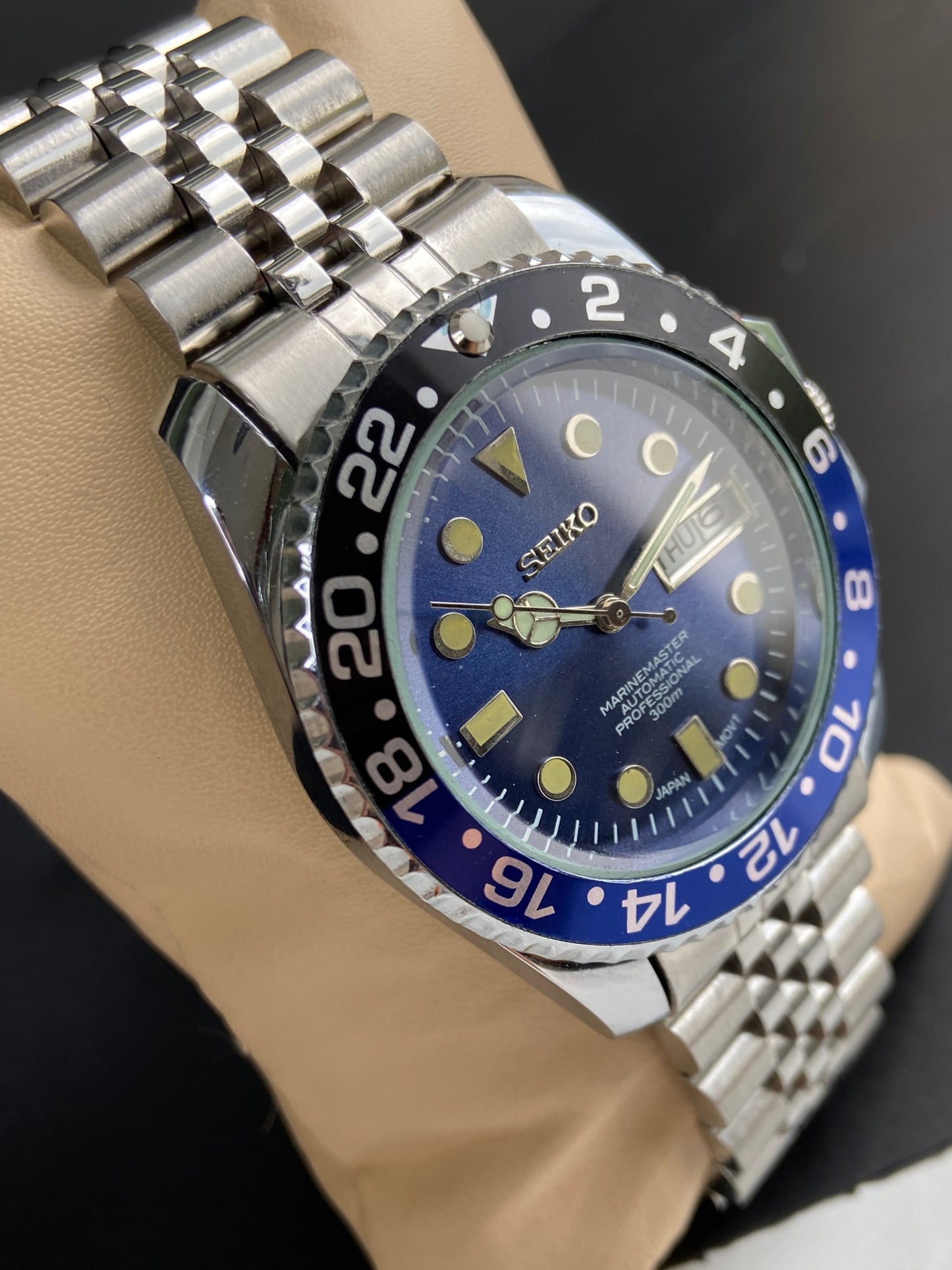 Vintage Seiko Marine Master Automatic Blue Face Cal. 6309 17 Jewels Rotating Bezel Men's Wrist Watch E76