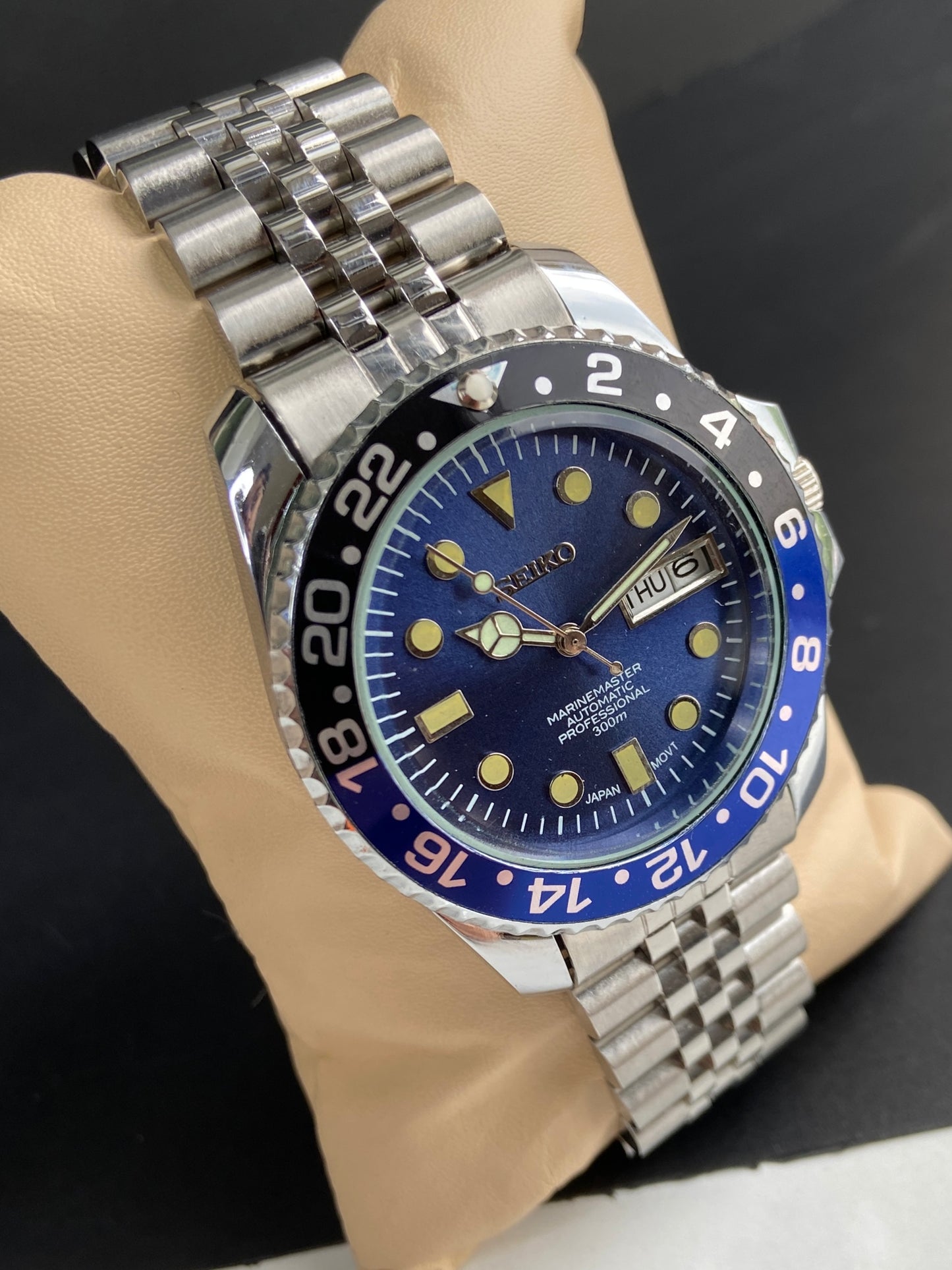 Vintage Seiko Marine Master Automatic Blue Face Cal. 6309 17 Jewels Rotating Bezel Men's Wrist Watch E76