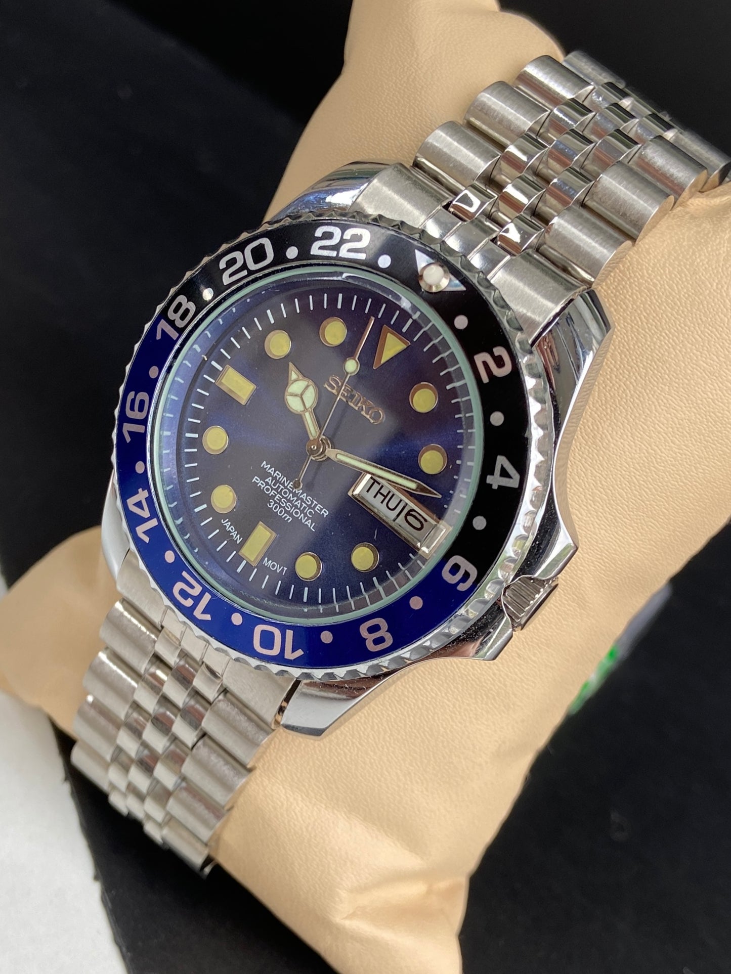 Vintage Seiko Marine Master Automatic Blue Face Cal. 6309 17 Jewels Rotating Bezel Men's Wrist Watch E76