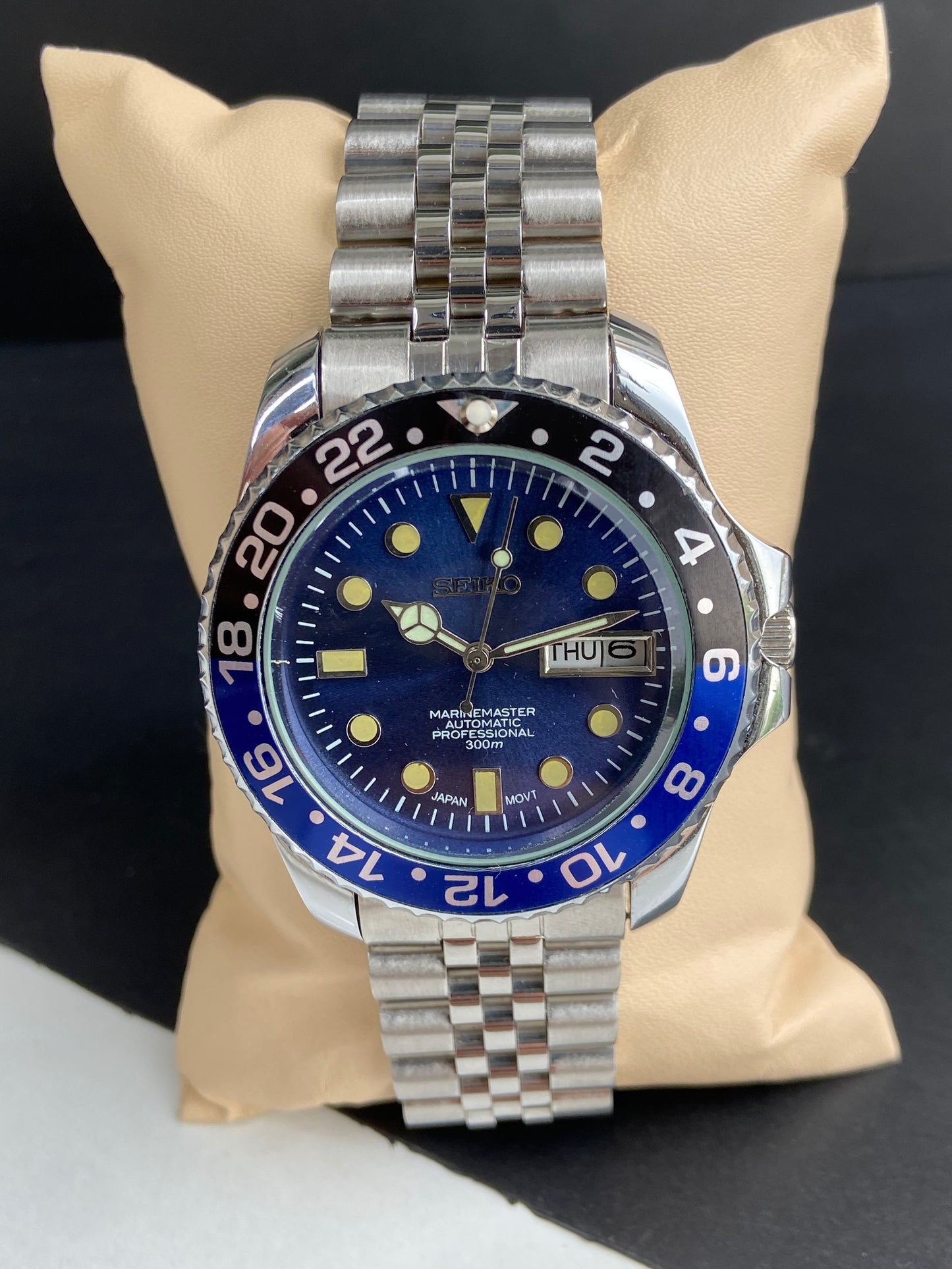 Vintage Seiko Marine Master Automatic Blue Face Cal. 6309 17 Jewels Rotating Bezel Men's Wrist Watch E76