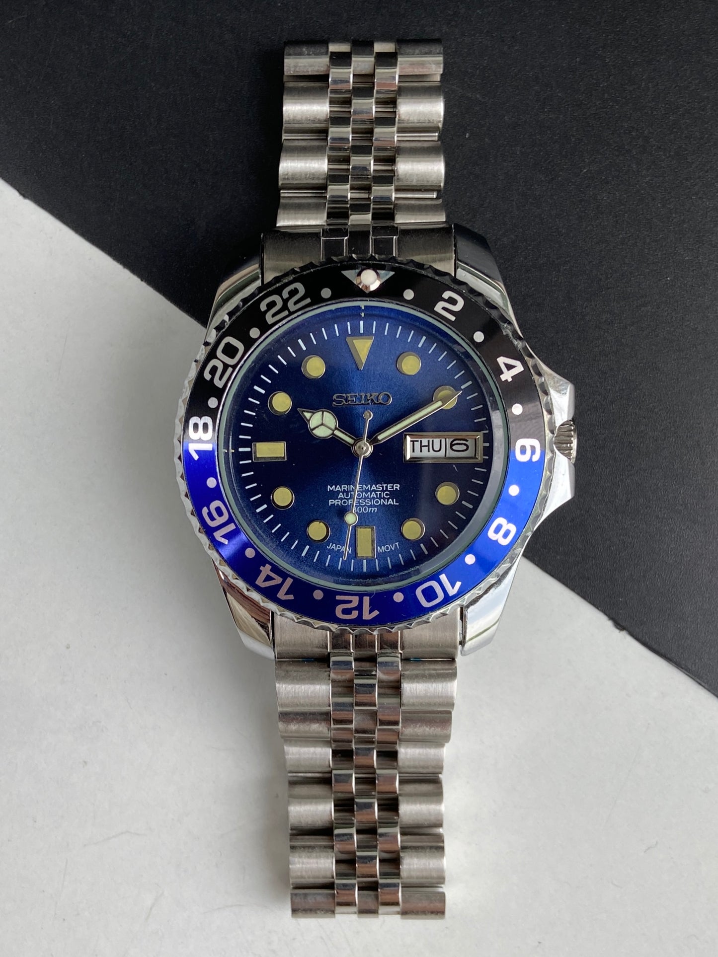 Vintage Seiko Marine Master Automatic Blue Face Cal. 6309 17 Jewels Rotating Bezel Men's Wrist Watch E76