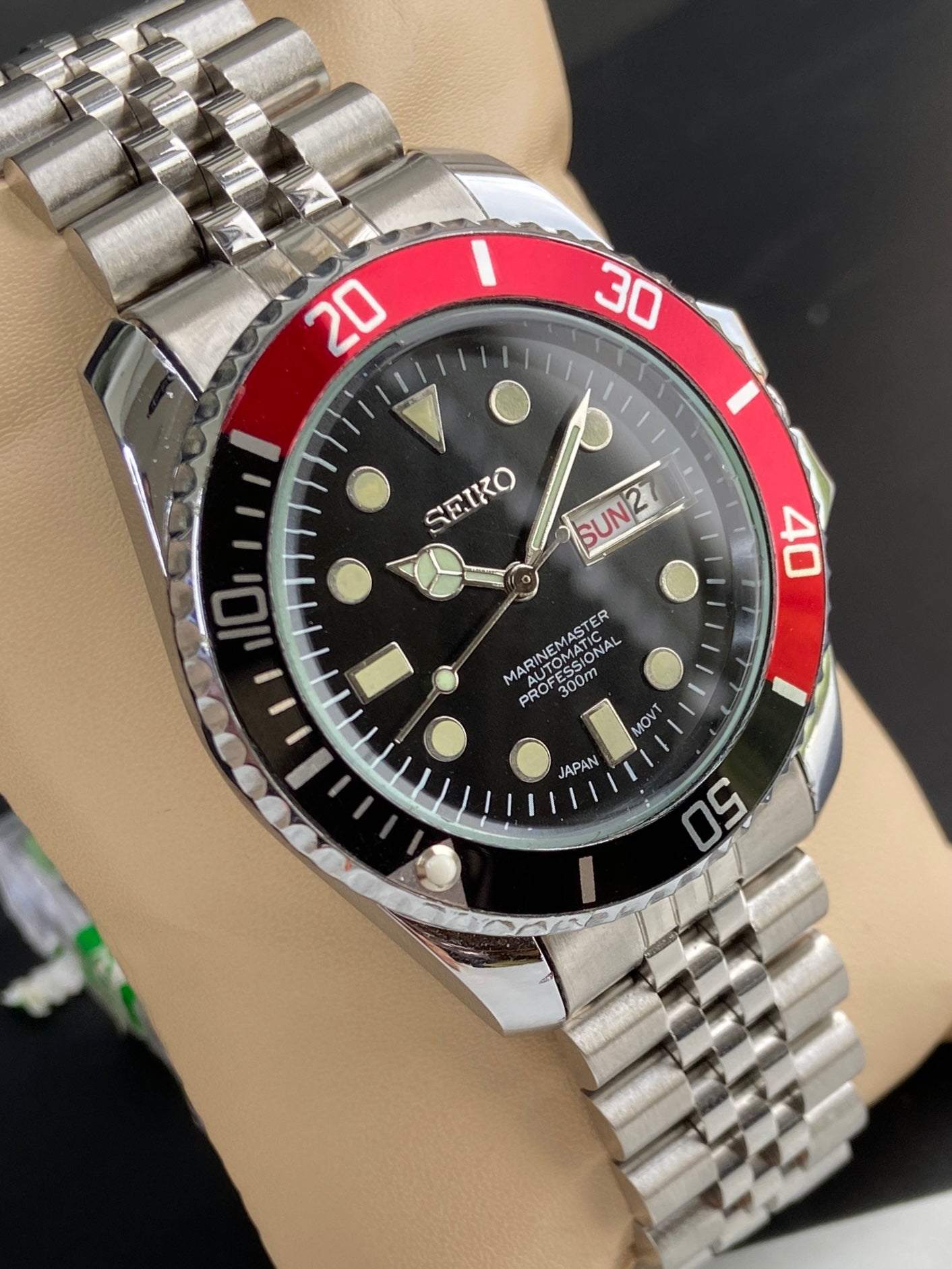 Vintage Seiko Marine Master Automatic Black Face Cal. 6309 17 Jewels Rotating Bezel Men's Wrist Watch E77