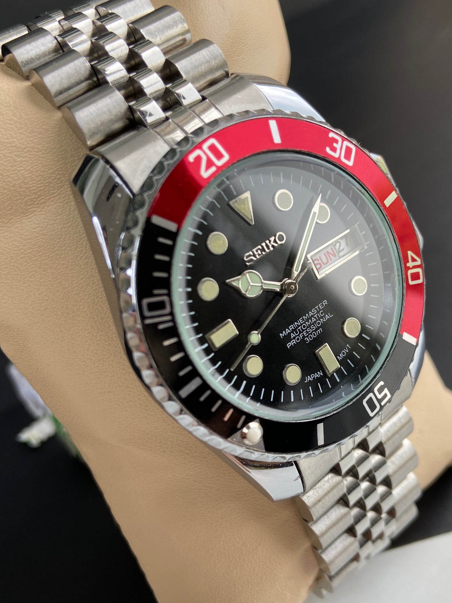 Vintage Seiko Marine Master Automatic Black Face Cal. 6309 17 Jewels Rotating Bezel Men's Wrist Watch E77