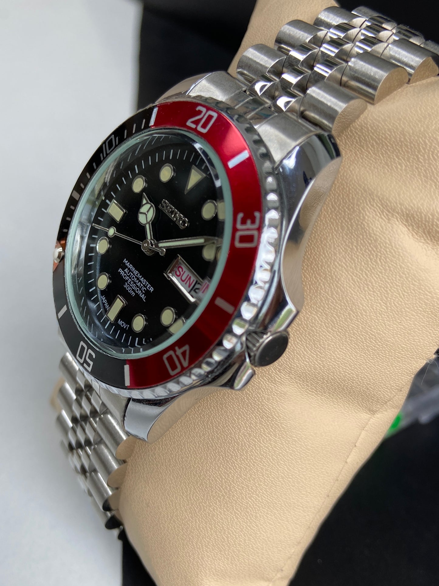 Vintage Seiko Marine Master Automatic Black Face Cal. 6309 17 Jewels Rotating Bezel Men's Wrist Watch E77