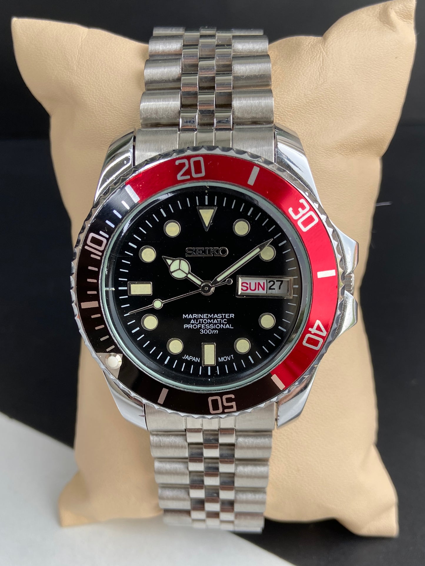 Vintage Seiko Marine Master Automatic Black Face Cal. 6309 17 Jewels Rotating Bezel Men's Wrist Watch E77