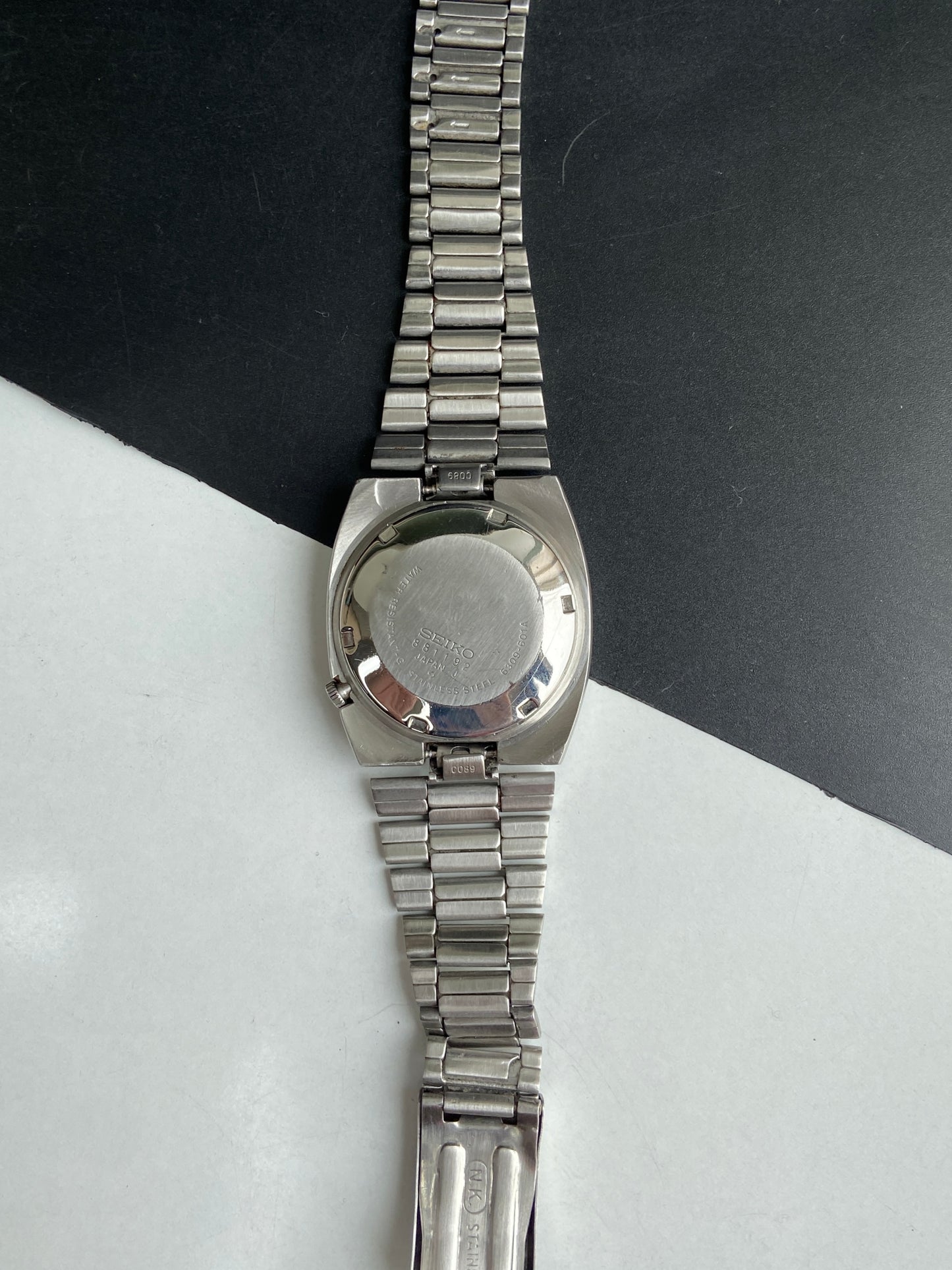 Vintage 1988 Original Seiko 5 Automatic 6309-601A Silver Face 17 Jewels Day-Date Japanese Men's Wrist Watch E84