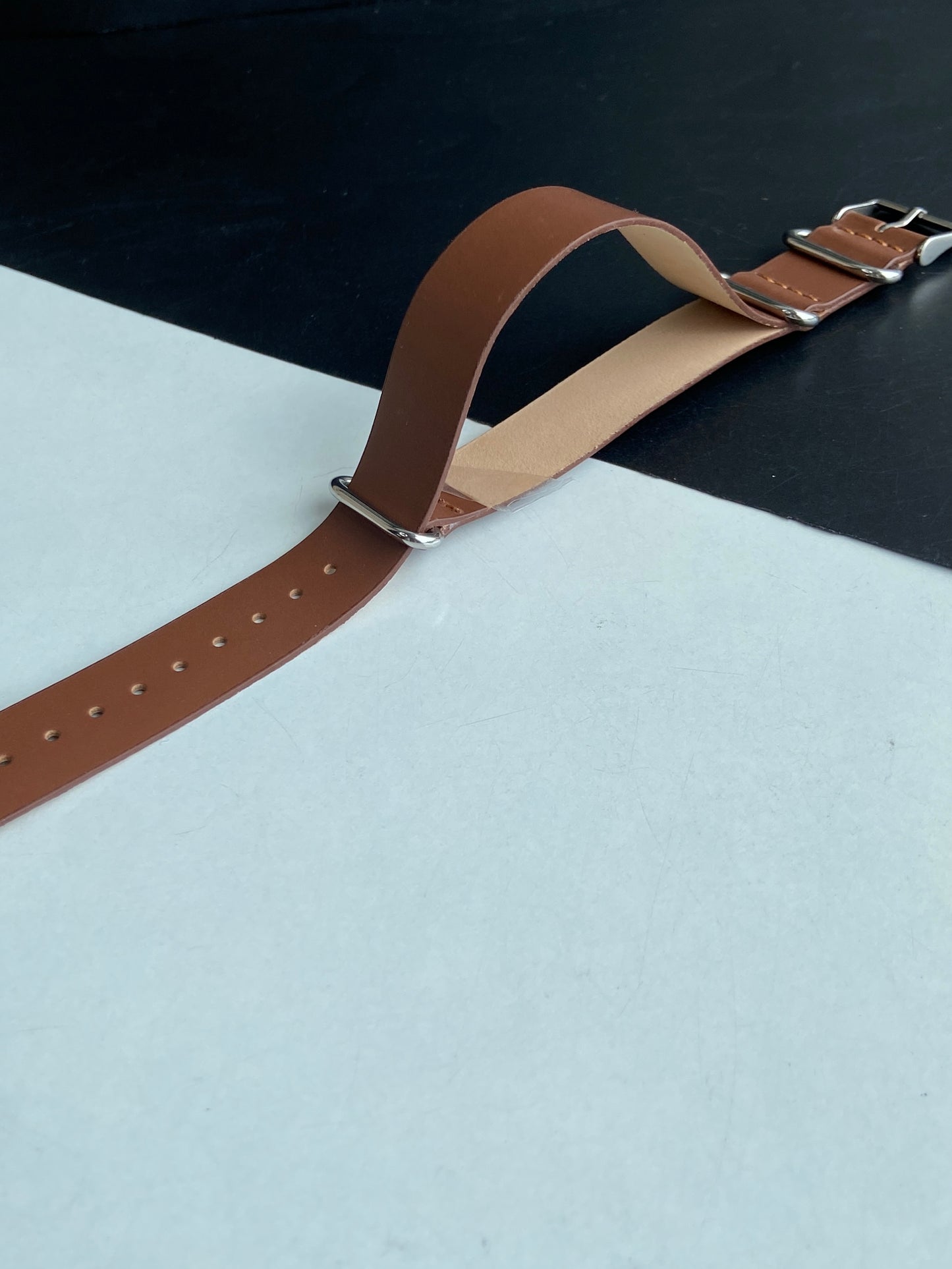 18MM Leather Nato TAN Strap for Automatic Mechanical Watches