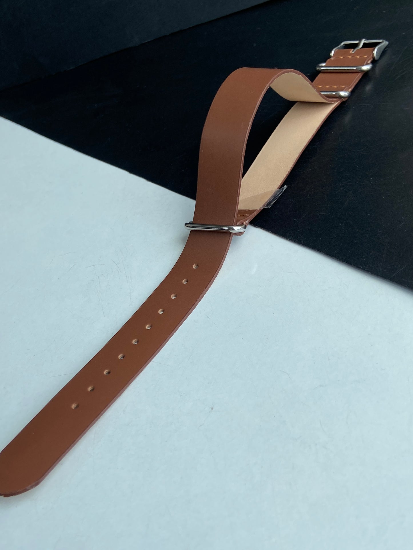 18MM Leather Nato TAN Strap for Automatic Mechanical Watches
