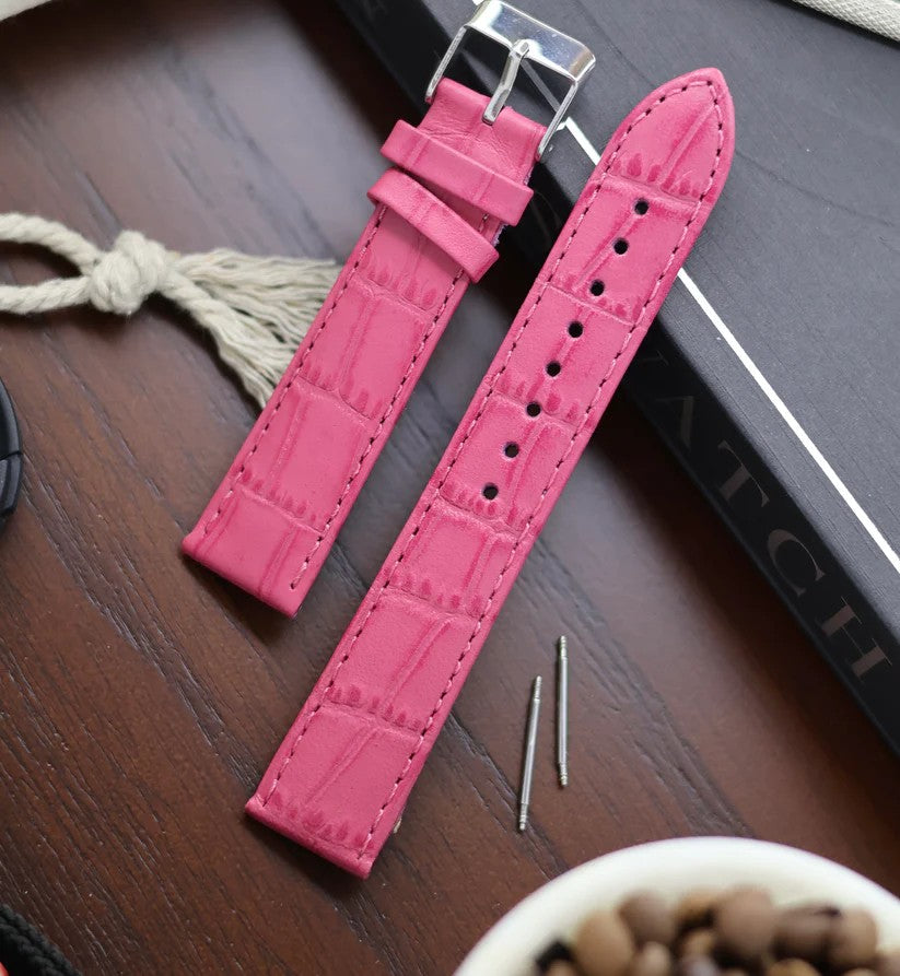 Slim Croco Leather Watch Strap (18mm) For Automatic Mechanical Watches I66