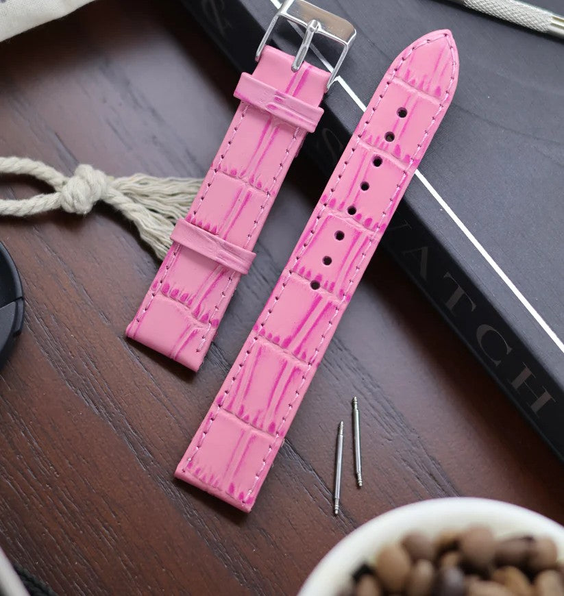 Slim Croco Leather Watch Strap (18mm) For Automatic Mechanical Watches I66