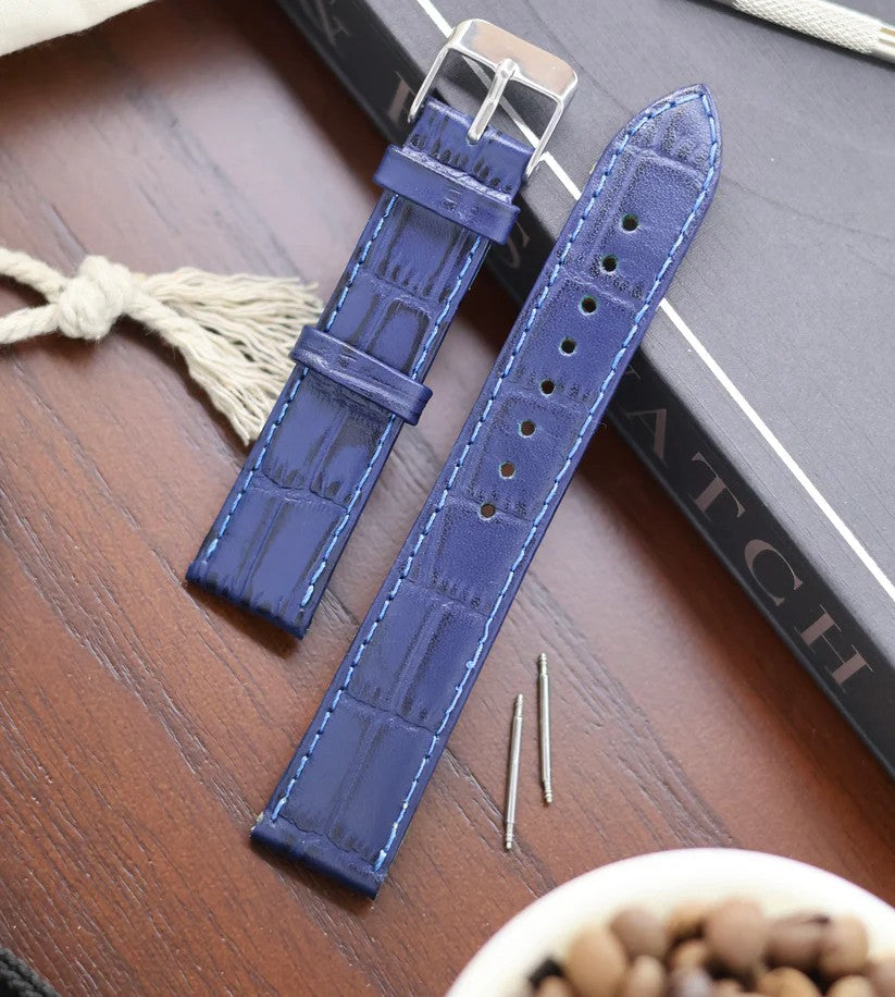 Slim Croco Leather Watch Strap (18mm) For Automatic Mechanical Watches I66