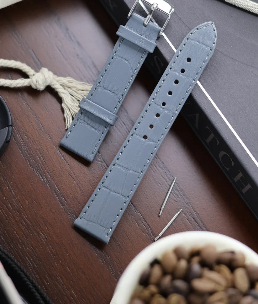 Slim Croco Leather Watch Strap (18mm) For Automatic Mechanical Watches I66