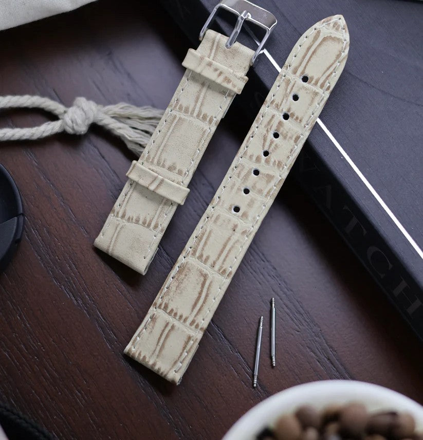 Slim Croco Leather Watch Strap (18mm) For Automatic Mechanical Watches I66