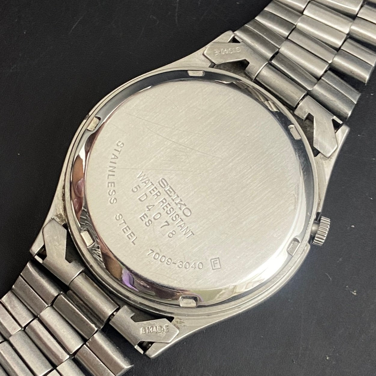 Vintage Original Seiko 5 Automatic Gray Face Cal. 7009 Men's Wrist Watch Serviced.