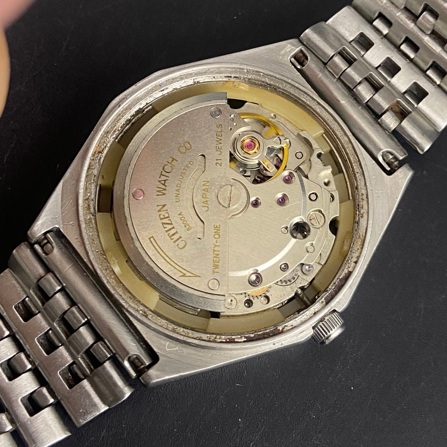 Vintage Original Citizen Black face Cal. 8200 Automatic 21 Jewels Men,s Wrist Watch