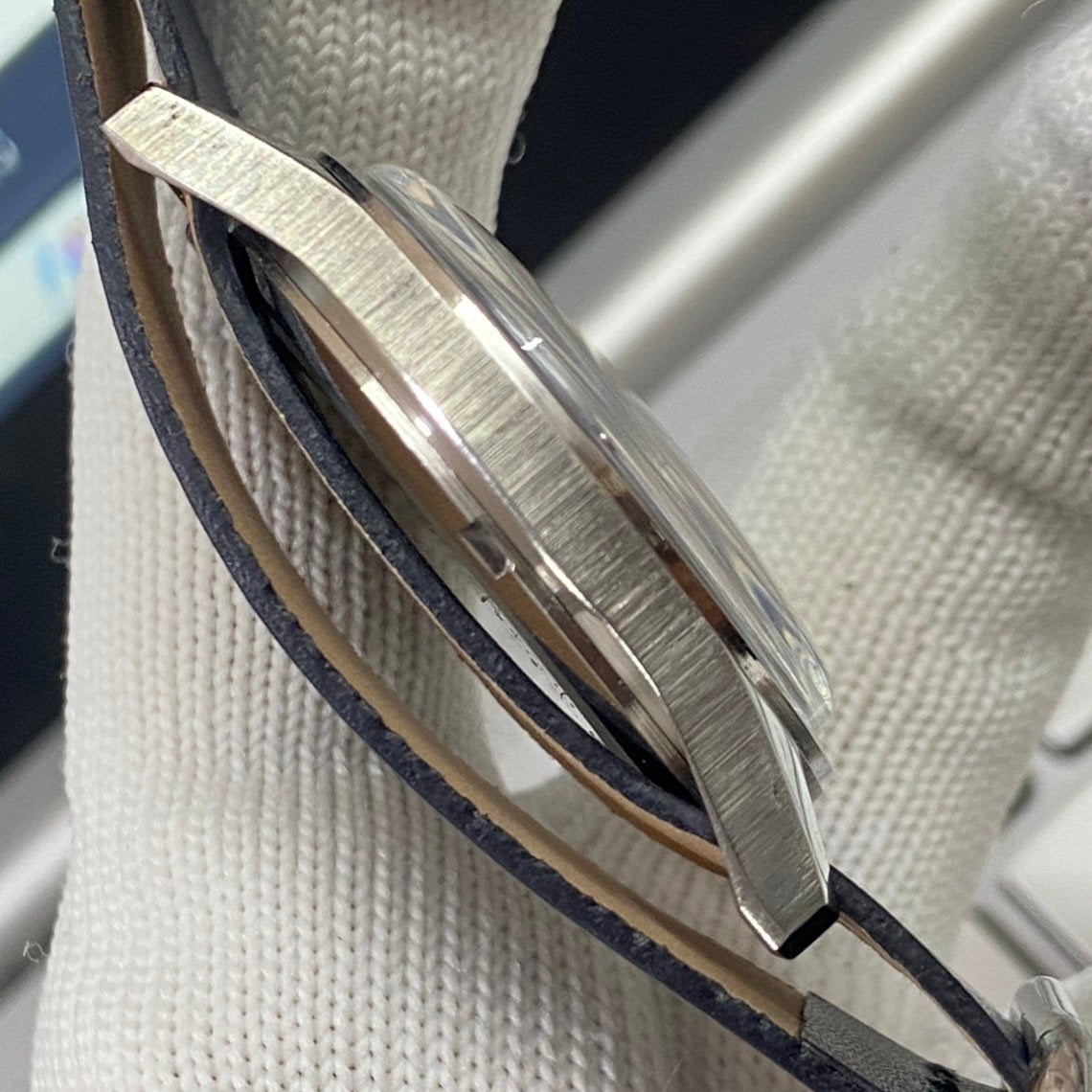 Vintage HMT Janata Hand Winding 17 Jewels Blue Face Blue Nato Band Men's Wrist Watch B30
