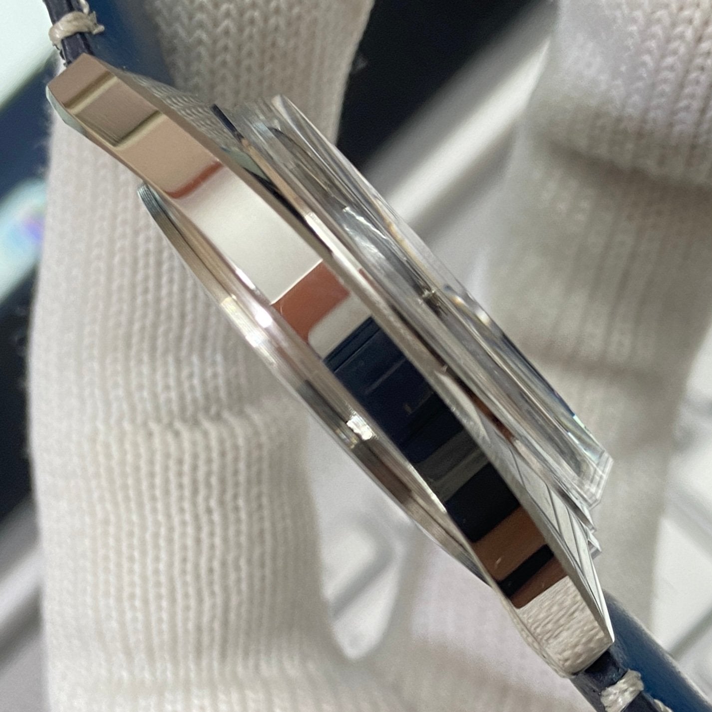 Vintage HMT Kohinoor Hand Winding 17 Jewels Blue Face Blue Band Men's Wrist Watch B46