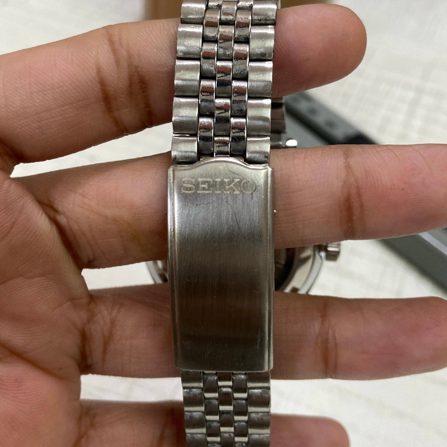 Vintage MOD Seiko 5 Automatic 17Jewels Cal. 6309 Black Face Men's Wrist Watch D94