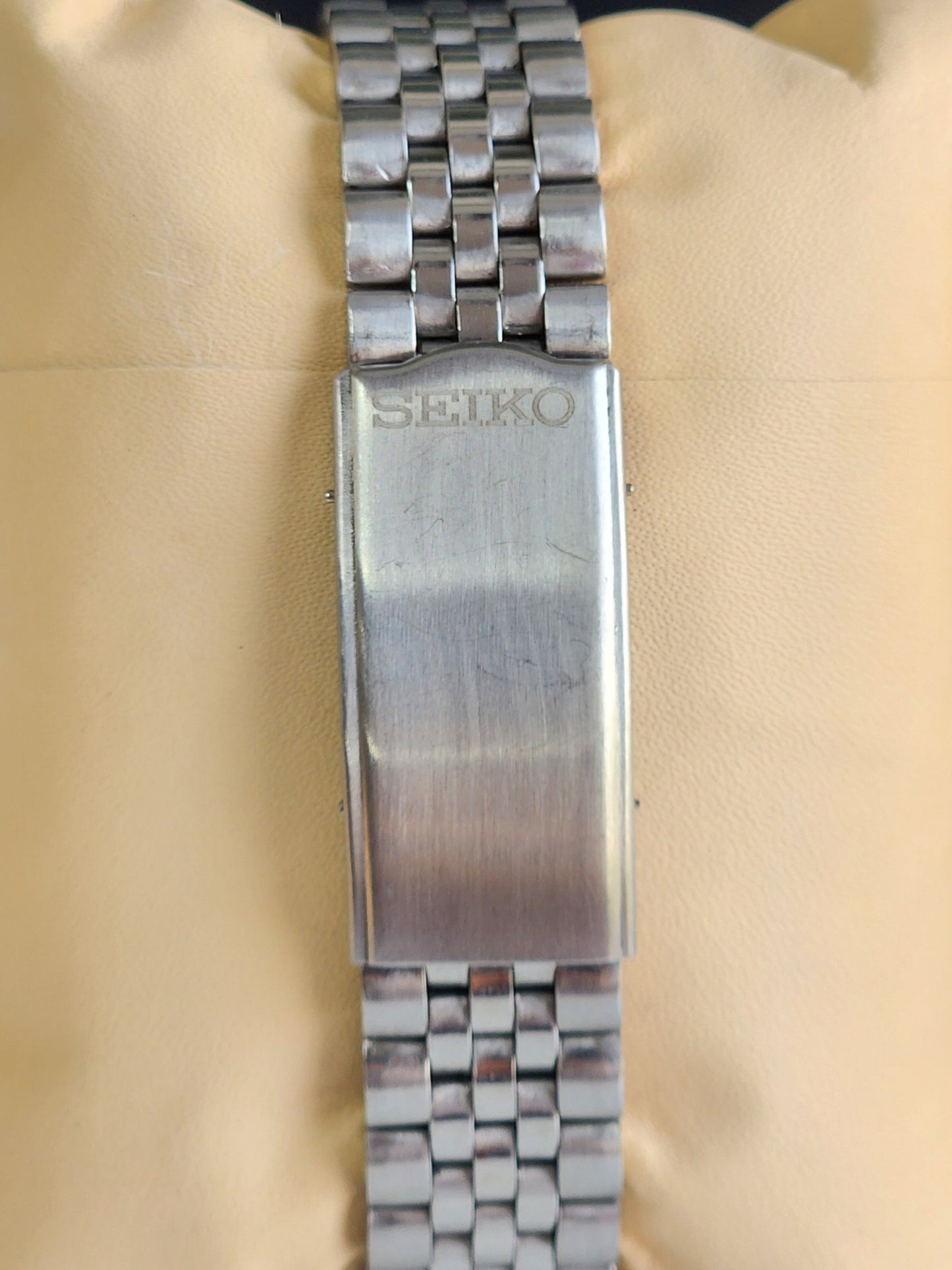 Vintage Mod Seiko 5 Automatic Green Face 6309A 17 Jewels Japan Men's Date Wrist Watch E36