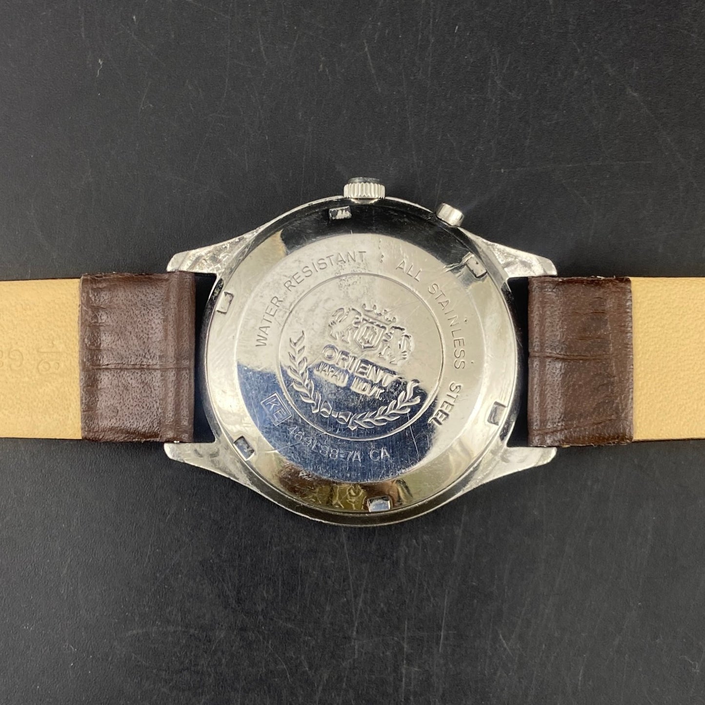 Vintage Orient Silver Face Automatic 21 Jewels Men,s Wrist Watch