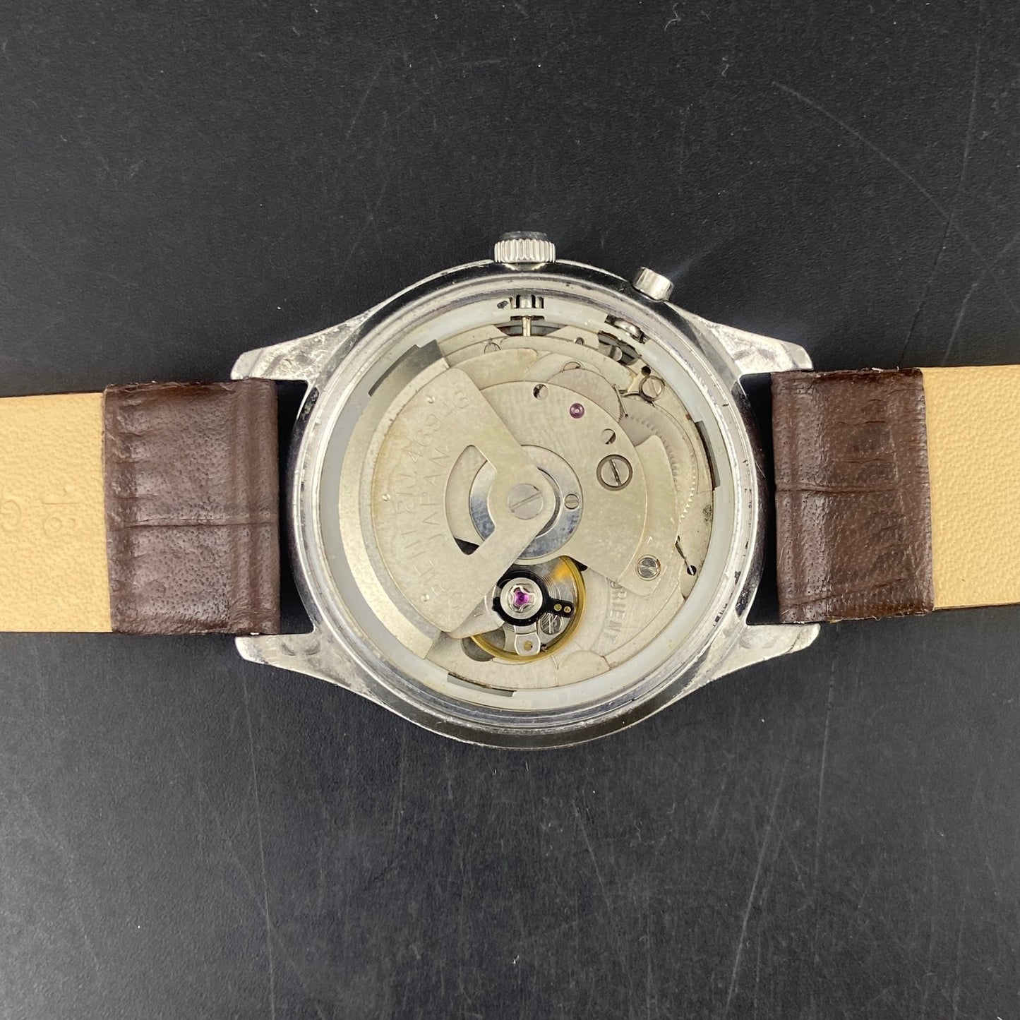 Vintage Orient Silver Face Automatic 21 Jewels Men,s Wrist Watch
