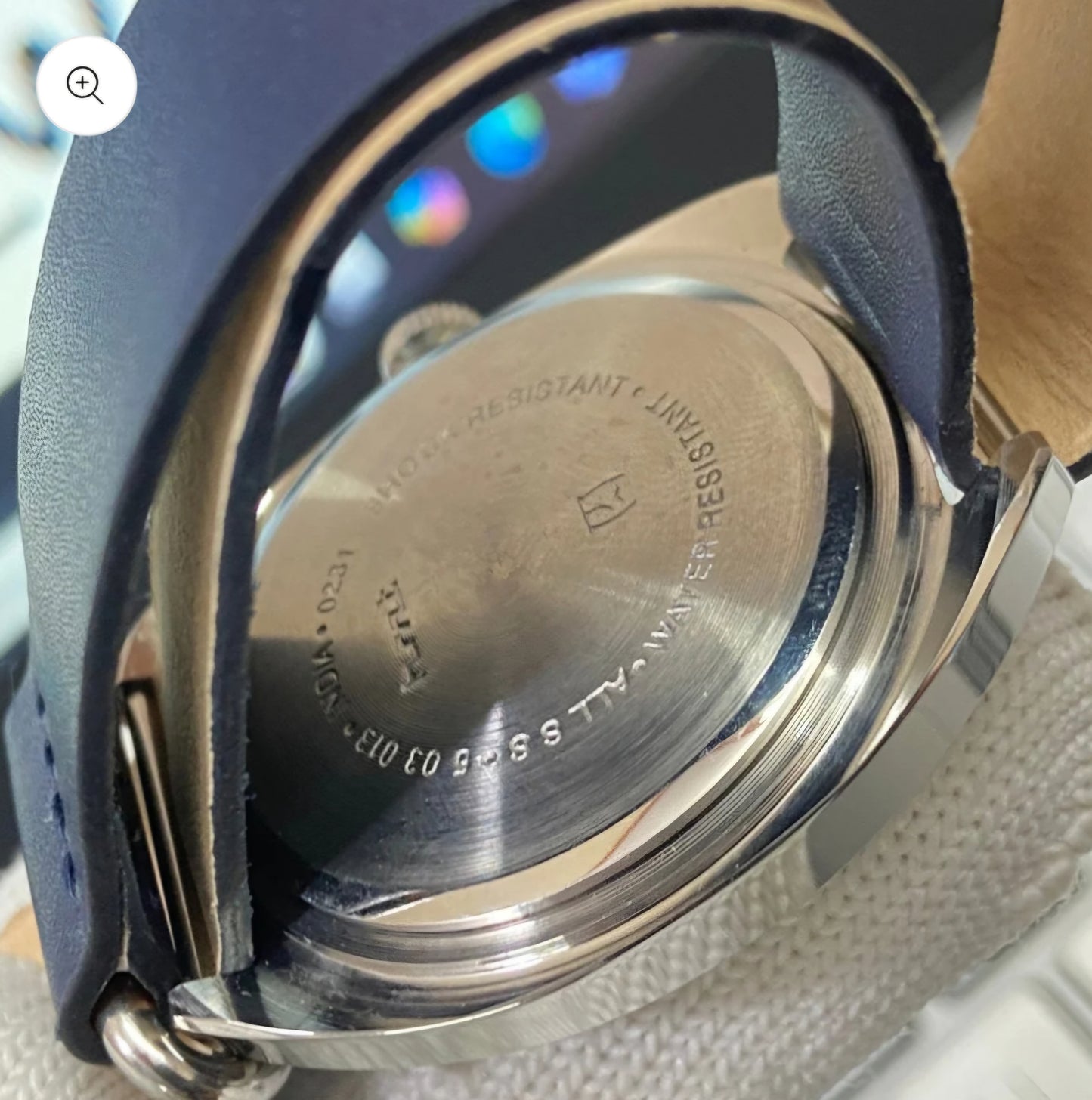 Vintage MOD HMT Kohinoor Hand Winding 17 Jewels Blue Face Blue Nato Band Men's Wrist Watch B59