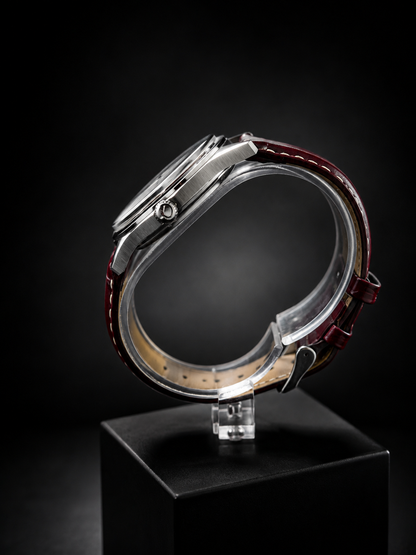New Le Montres Mechanical Hand Winding Brown Face Men's Wristwatch - Powered by Vintage Swiss Made St96 Movement