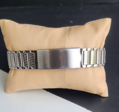 Vintage Mod Seiko 5 Automatic 6309A 17 Jewels Japan Men's Day-Date Silver Face Wrist Watch E56