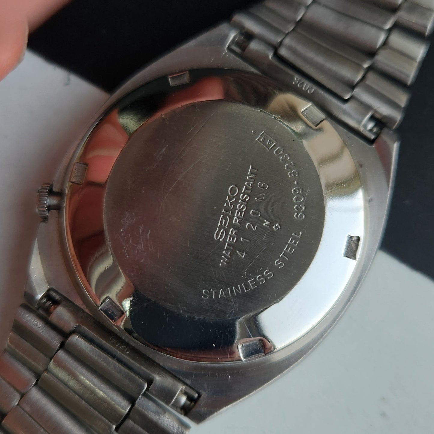 Vintage 1984 Original Seiko 5 Automatic 6309-5230 Silver Face 17 Jewels Day-Date Japanese Men's Wrist Watch EG08