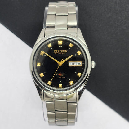 Vintage 1977 Original Citizen Automatic Cal. 8200 Black Face 21 Jewels Day-Date Japanese Men's Wrist Watch EG28