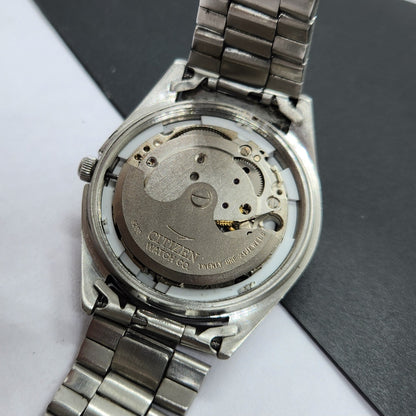 Vintage 1977 Original Citizen Automatic Cal. 8200 Black Face 21 Jewels Day-Date Japanese Men's Wrist Watch EG28