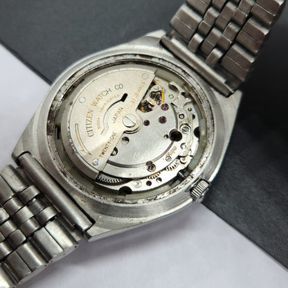 Vintage 1977 Original Citizen Automatic Cal. 8200 Gray Face 21 Jewels Day-Date Japanese Men's Wrist Watch EG30