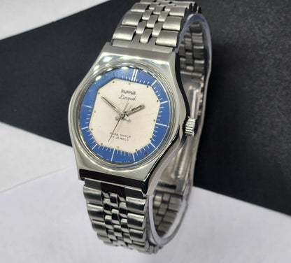 Vintage Original HMT Deepak Hand Winding 17 Jewels White Face Silver Band Men's Wrist Watch F04