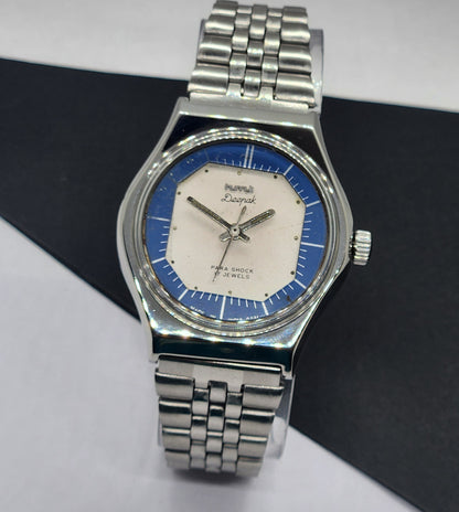 Vintage Original HMT Deepak Hand Winding 17 Jewels White Face Silver Band Men's Wrist Watch F04