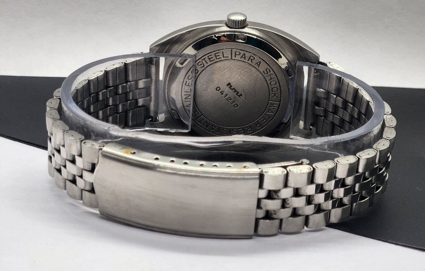 Vintage Original HMT Avinash Hand Winding 17 Jewels Blue Face Silver Band Men's Wrist Watch F05
