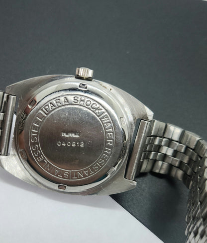 Vintage Original HMT Avinash Hand Winding 17 Jewels Silver Face Silver Band Men's Wrist Watch F06