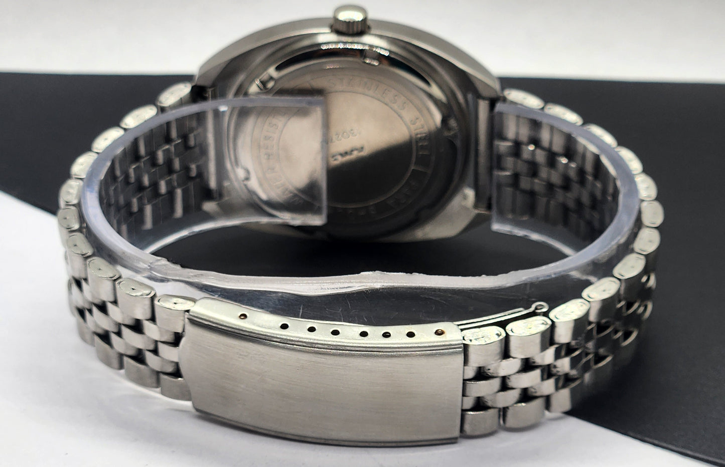 Vintage Original HMT Kohinoor Hand Winding 17 Jewels White Face Silver Bracelet Men's Wrist Watch F10