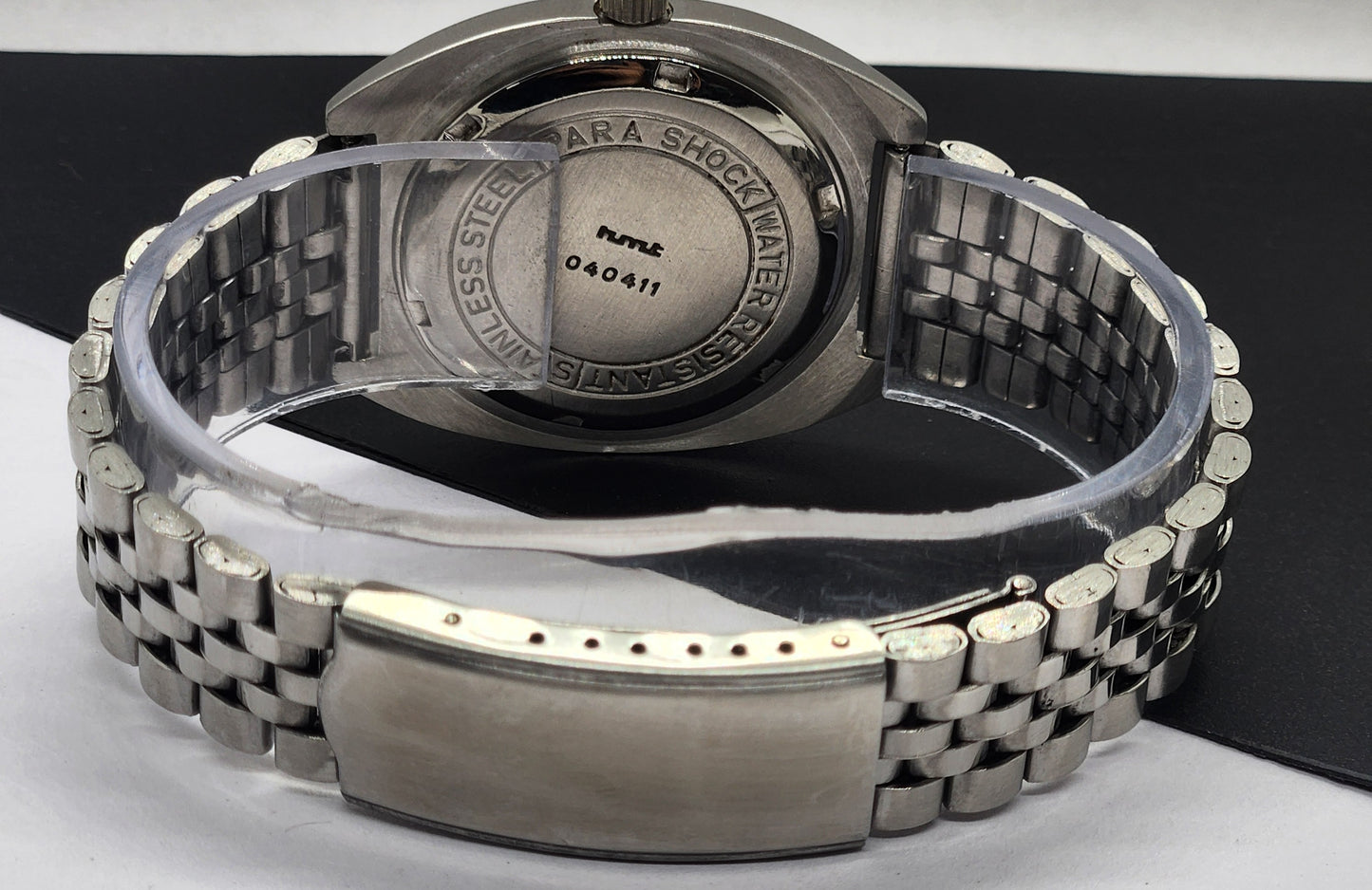 Vintage Original HMT Kohinoor Hand Winding 17 Jewels White Face Silver Bracelet Men's Wrist Watch F14