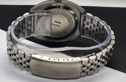 Vintage Original HMT Kohinoor Hand Winding 17 Jewels White Face Silver Bracelet Men's Wrist Watch F14