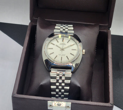 Vintage Original HMT Kohinoor Hand Winding 17 Jewels White Face Silver Bracelet Men's Wrist Watch F14