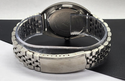 Vintage Original HMT Kohinoor Hand Winding 17 Jewels White Face Silver Bracelet Men's Wrist Watch F17