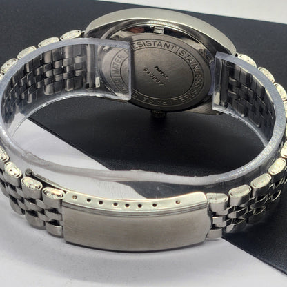 Vintage Original HMT Vijay Hand Winding 17 Jewels White Face Silver Bracelet Men's Wrist Watch F30