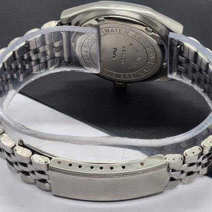 Vintage Original HMT Gautam Hand Winding 17 Jewels Silver Face Silver Bracelet Men's Wrist Watch F32