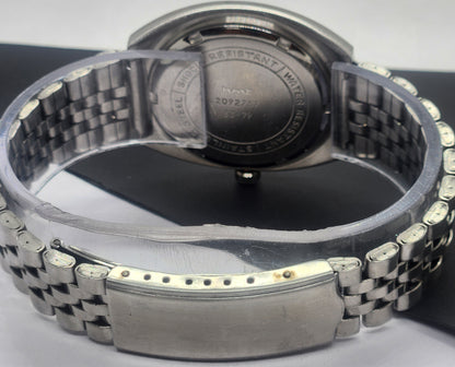 Vintage Original HMT Chethan Hand Winding 17 Jewels Golden Face Silver Bracelet Men's Wrist Watch F35