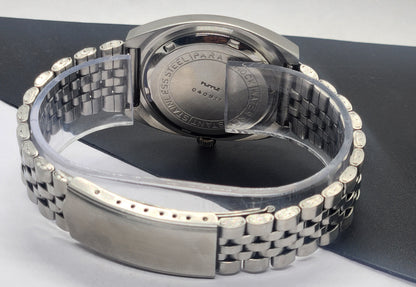 Vintage Original HMT Chethan Hand Winding 17 Jewels Golden Face Silver Bracelet Men's Wrist Watch F36