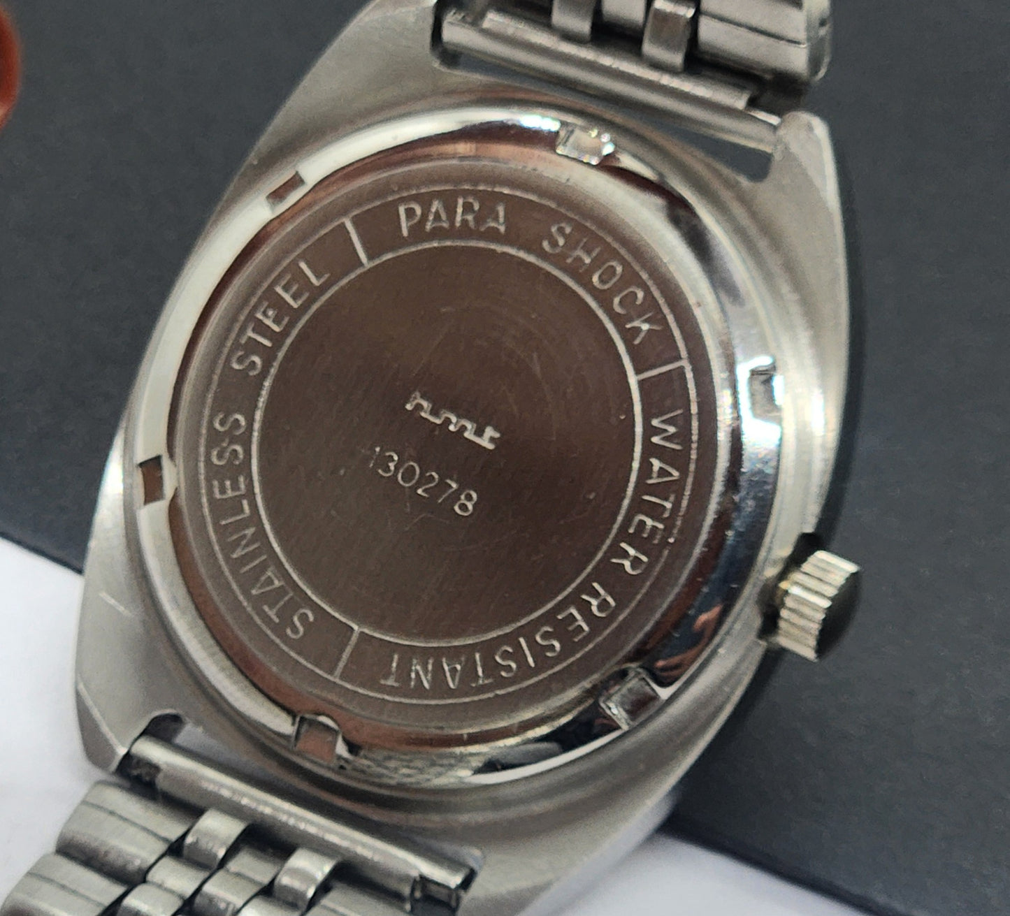 Vintage Original HMT Kohinoor Hand Winding 17 Jewels Golden Face Silver Bracelet Men's Wrist Watch F49