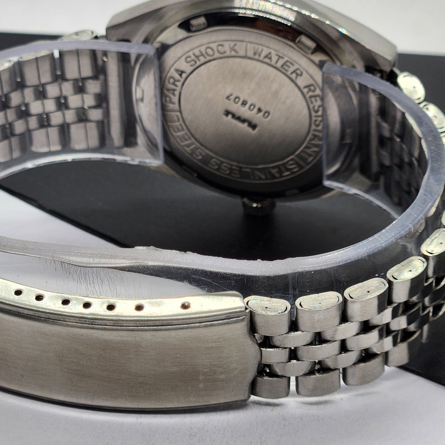 Vintage Original HMT Rohit Hand Winding 17 Jewels Golden Face Silver Bracelet Men's Wrist Watch F51