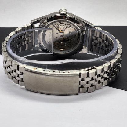 Vintage HMT Pilot Hand Winding 17 Jewels Silver Face Jubilee Bracelet Men's Wrist Watch F54