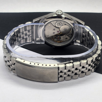 Vintage HMT Janata Urdu Hand Winding 17 Jewels Golden Face Jubilee Bracelet Men's Wrist Watch F59